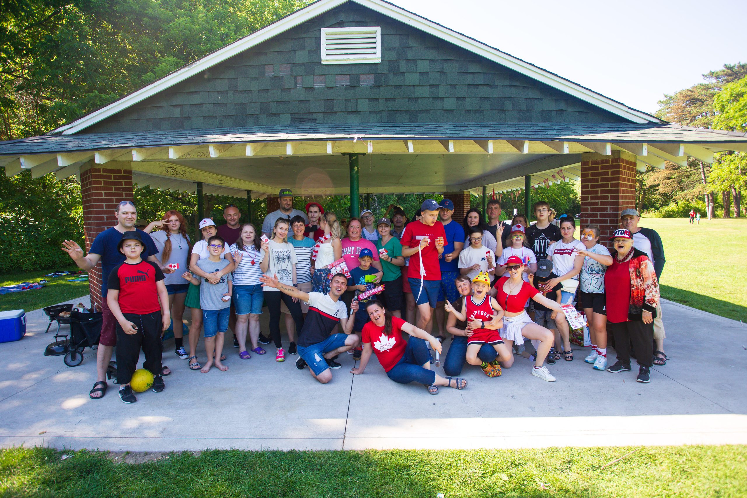 Creative Inclusion participants and volunteers at an outdoor gathering